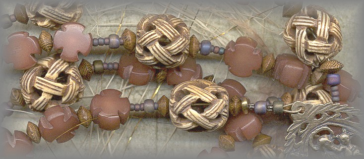 CHAPLET: closeup of 'cross' beads