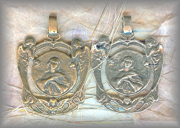 MEDAL: Mary / Angels (1880s)