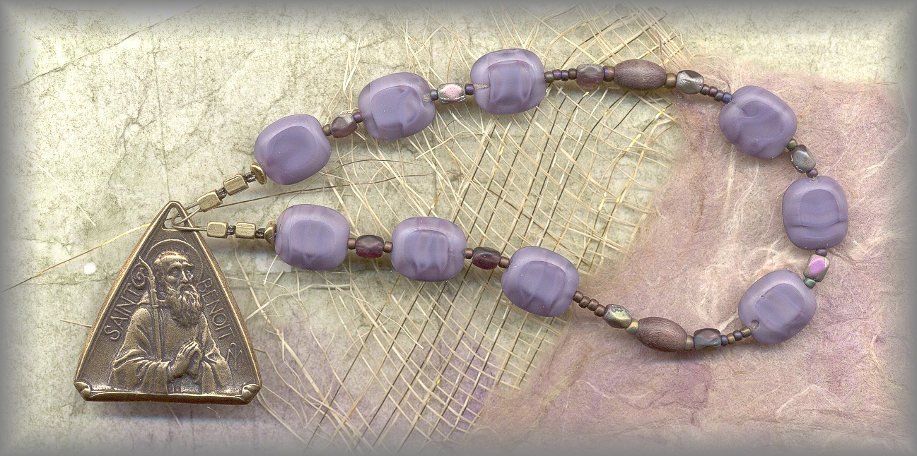 CHAPLET - St Benedict - amethyst