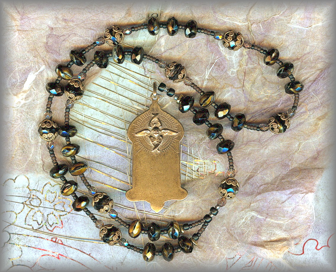 GUARDIAN ANGEL CHAPLET: CGAD.51001 (tigereye brown)