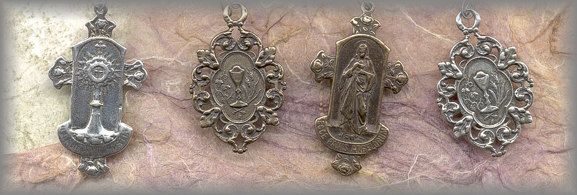 EUCHARIST MEDALS: hand cast from antiques