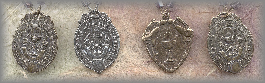 EUCHARIST MEDALS: Hand cast from antiques