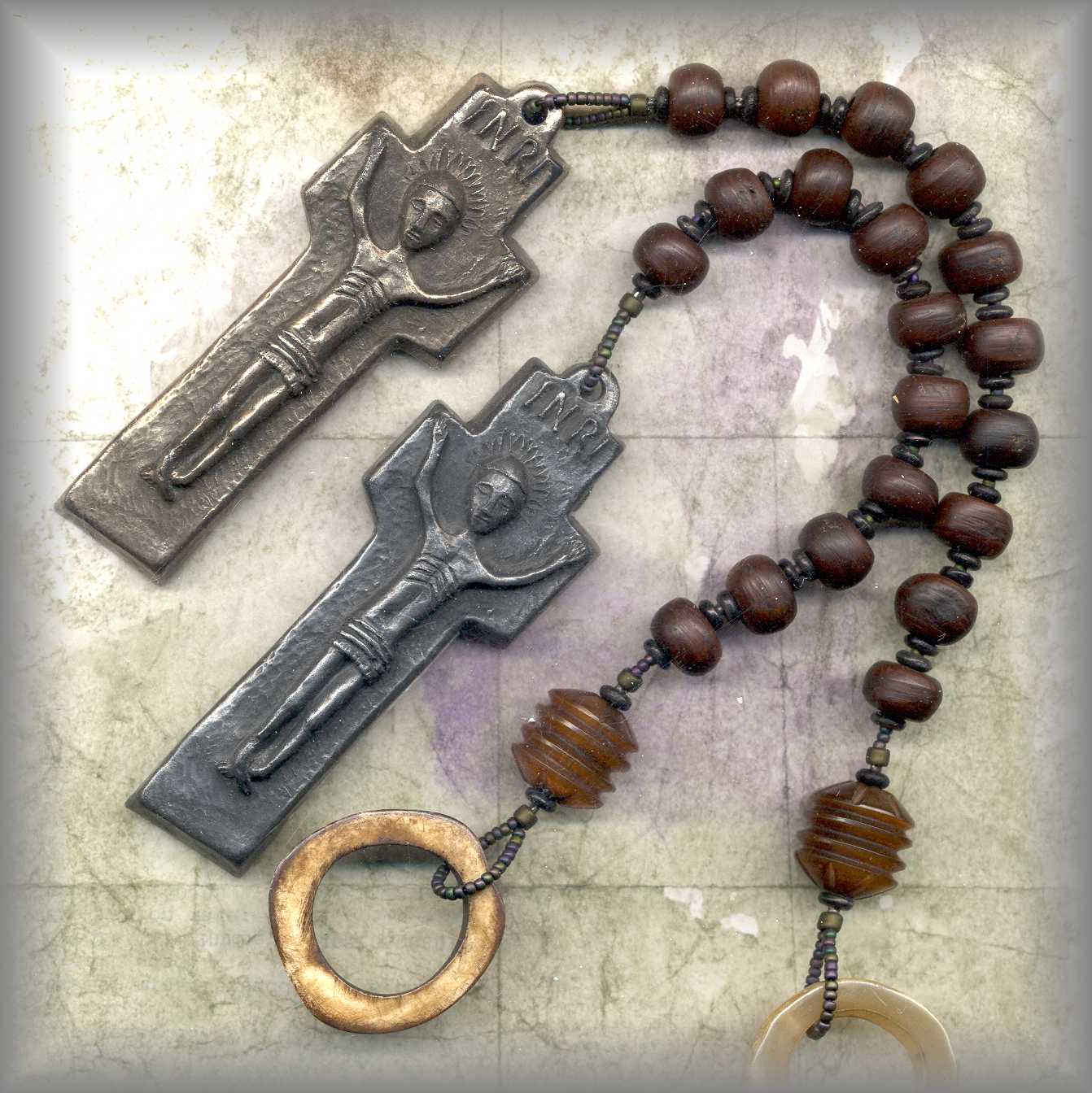 PENAL CHAPLETS: 18c penal crucifix