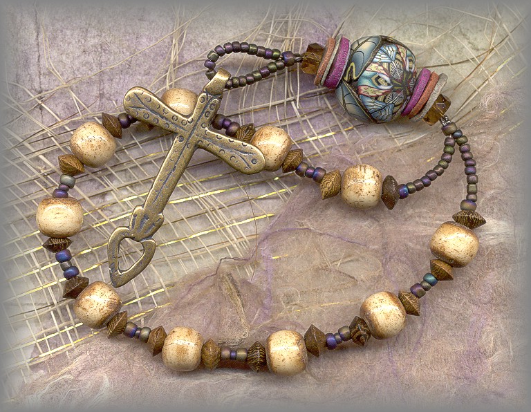 CHAPLET: bone and hand made bead by Klews