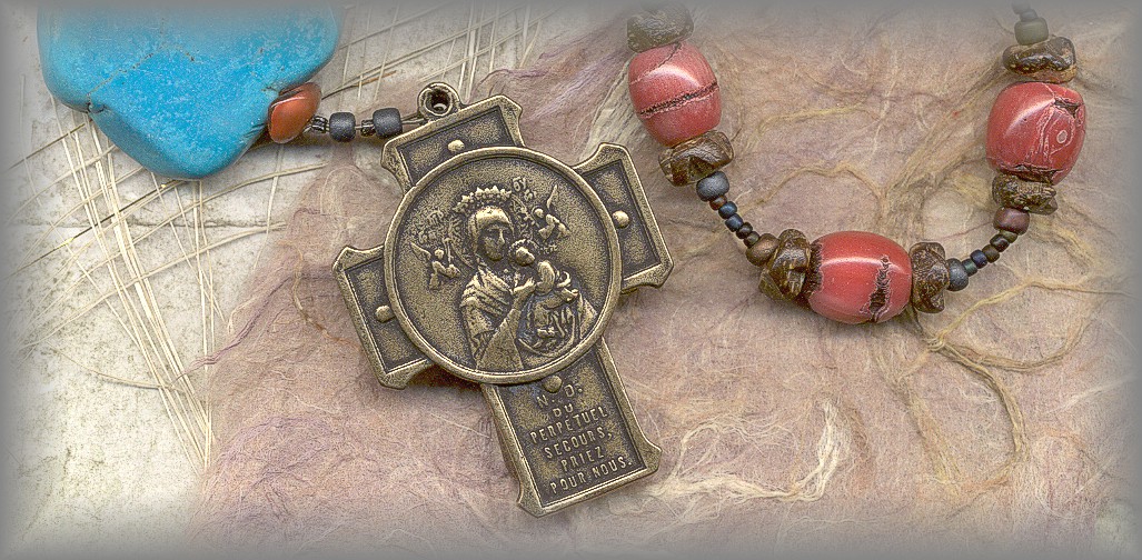 CHAPLET:  PONDERING HEART V - lg cross  CWSP.5608