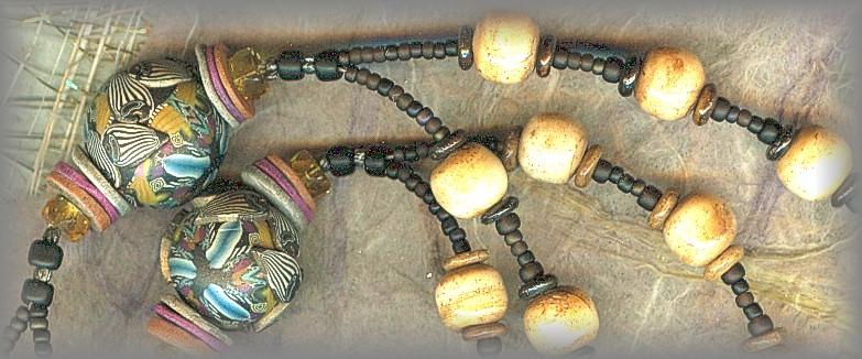 CHAPLET: bone and hand made bead by Klews