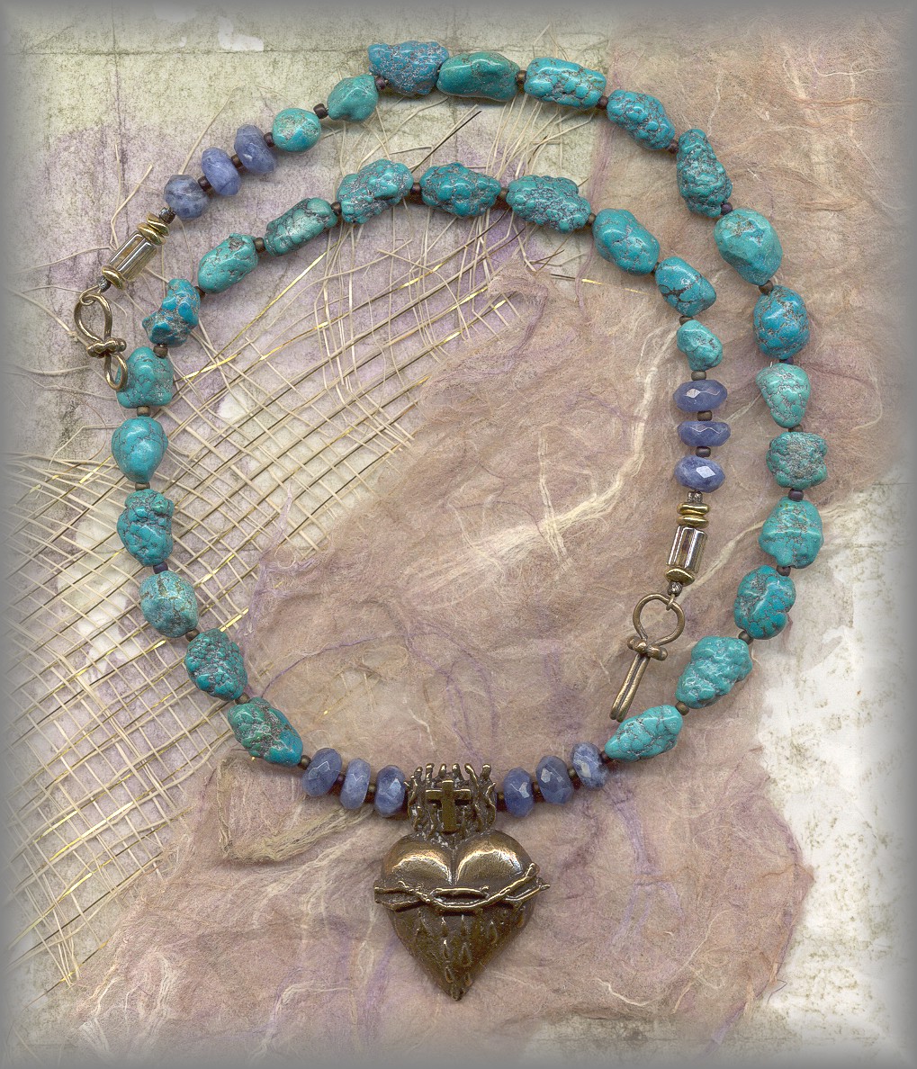 RELIGIOUS JEWELRY: JSH.18.2410 (turquoise / faceted sodalite)