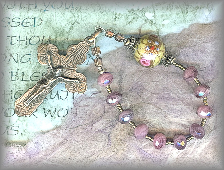 CHAPLET: (Rock Crystal and antique beads)