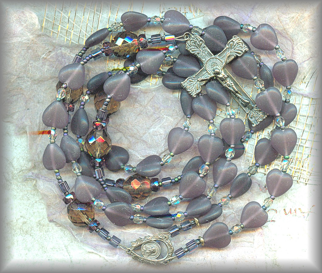 Matte Amethyst hearts - limited
