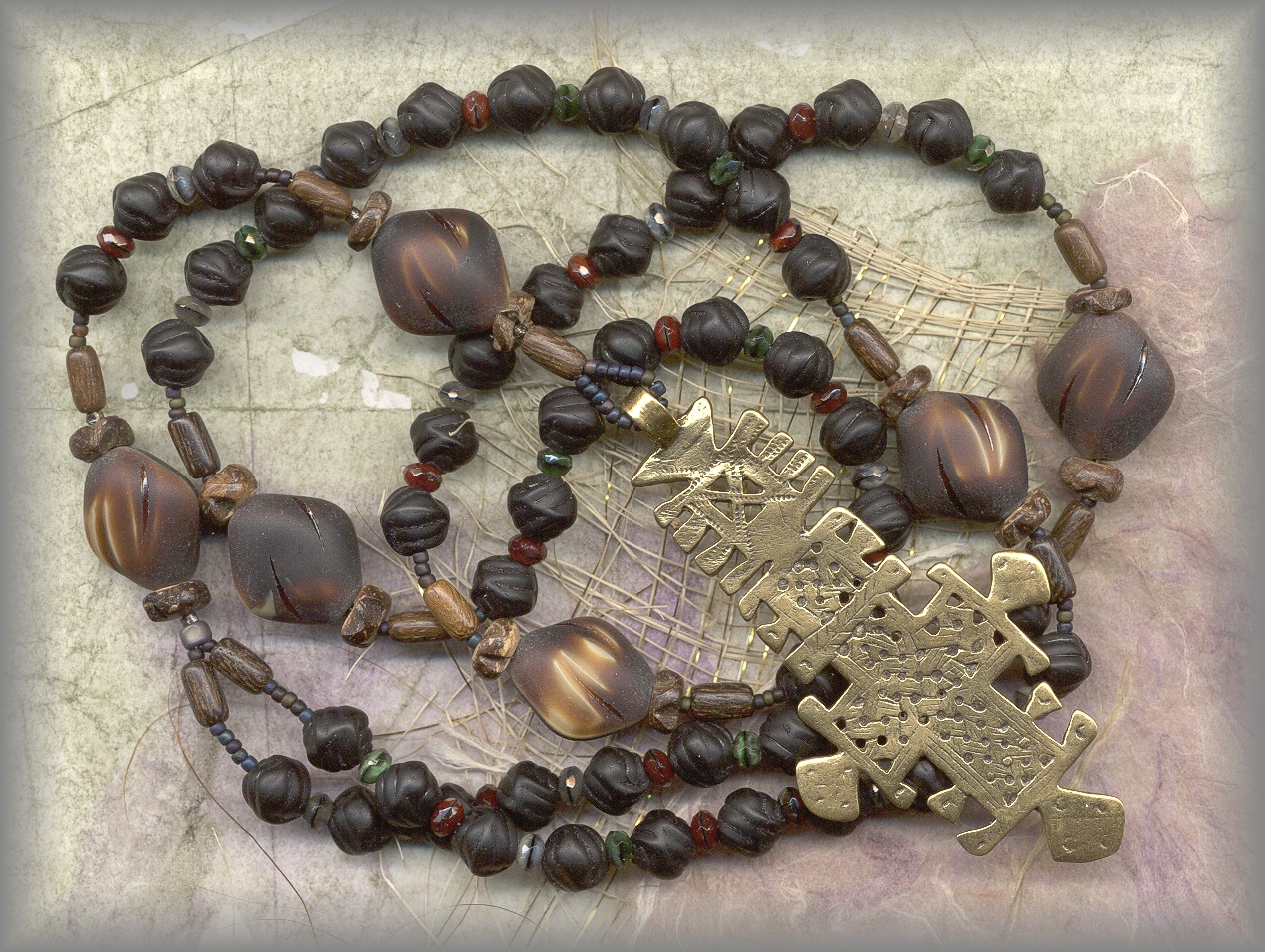 ROSARY: full view of matte black rosary