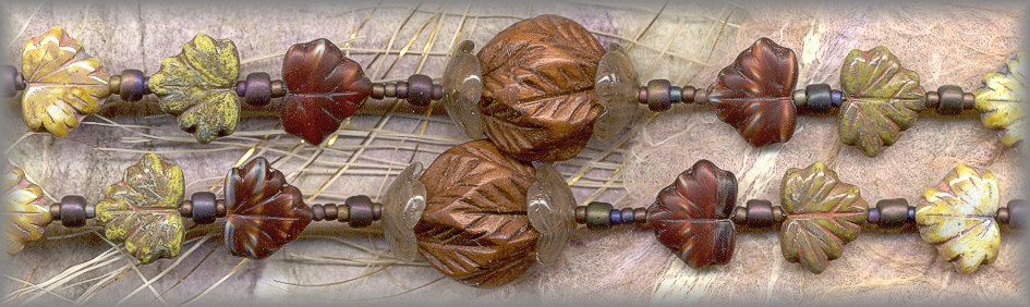 ROSARY: handcarved 'leaf' Pater