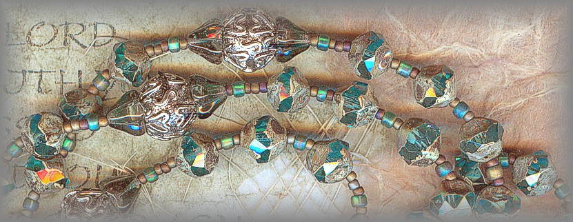 ROSARY: closeup of granite pebbles