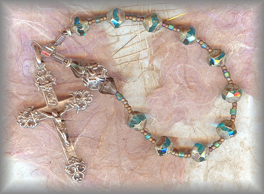 CHAPLET: 'all in one loop' of 10 beads.