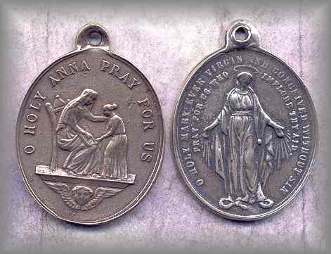 MEDAL: Ste Anne / Mary (19c)