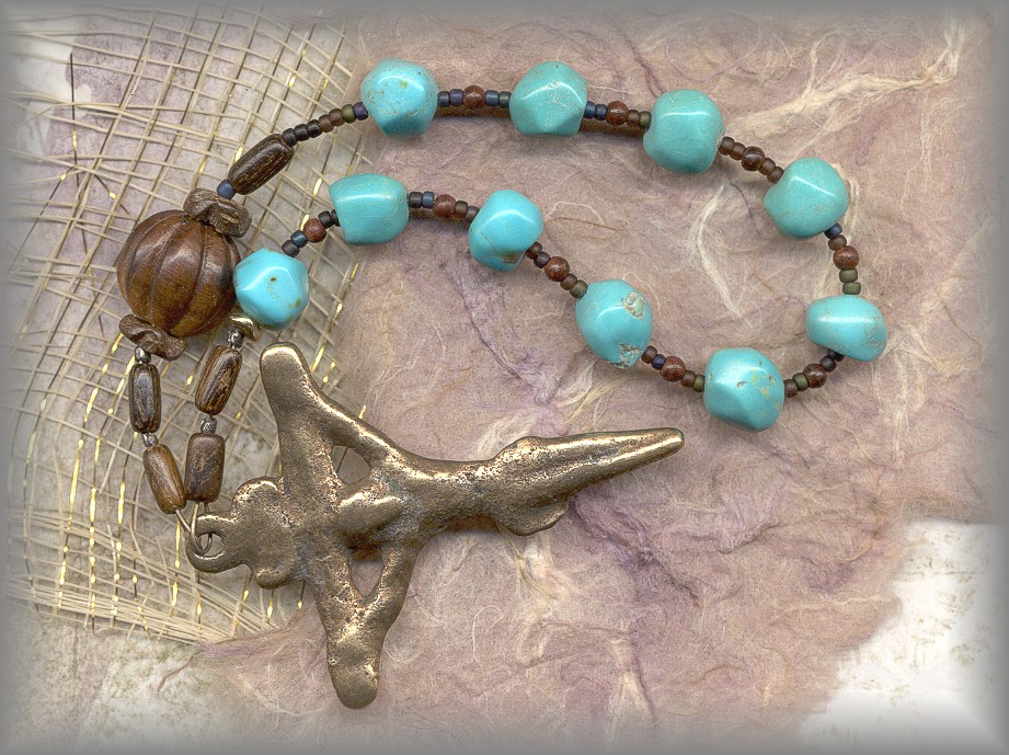 CHAPLET - full view of turquoise chaplet