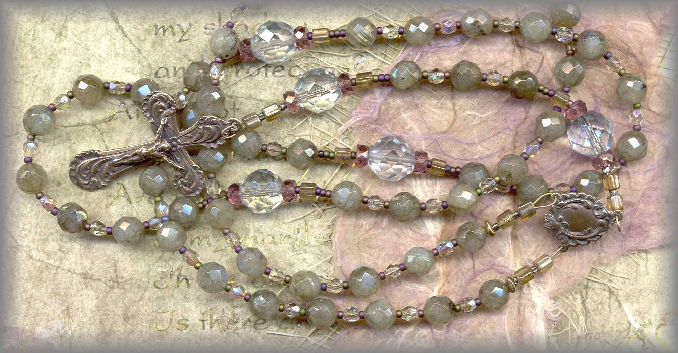 CATHOLIC ROSARIES: Full image of Labradorite rosary