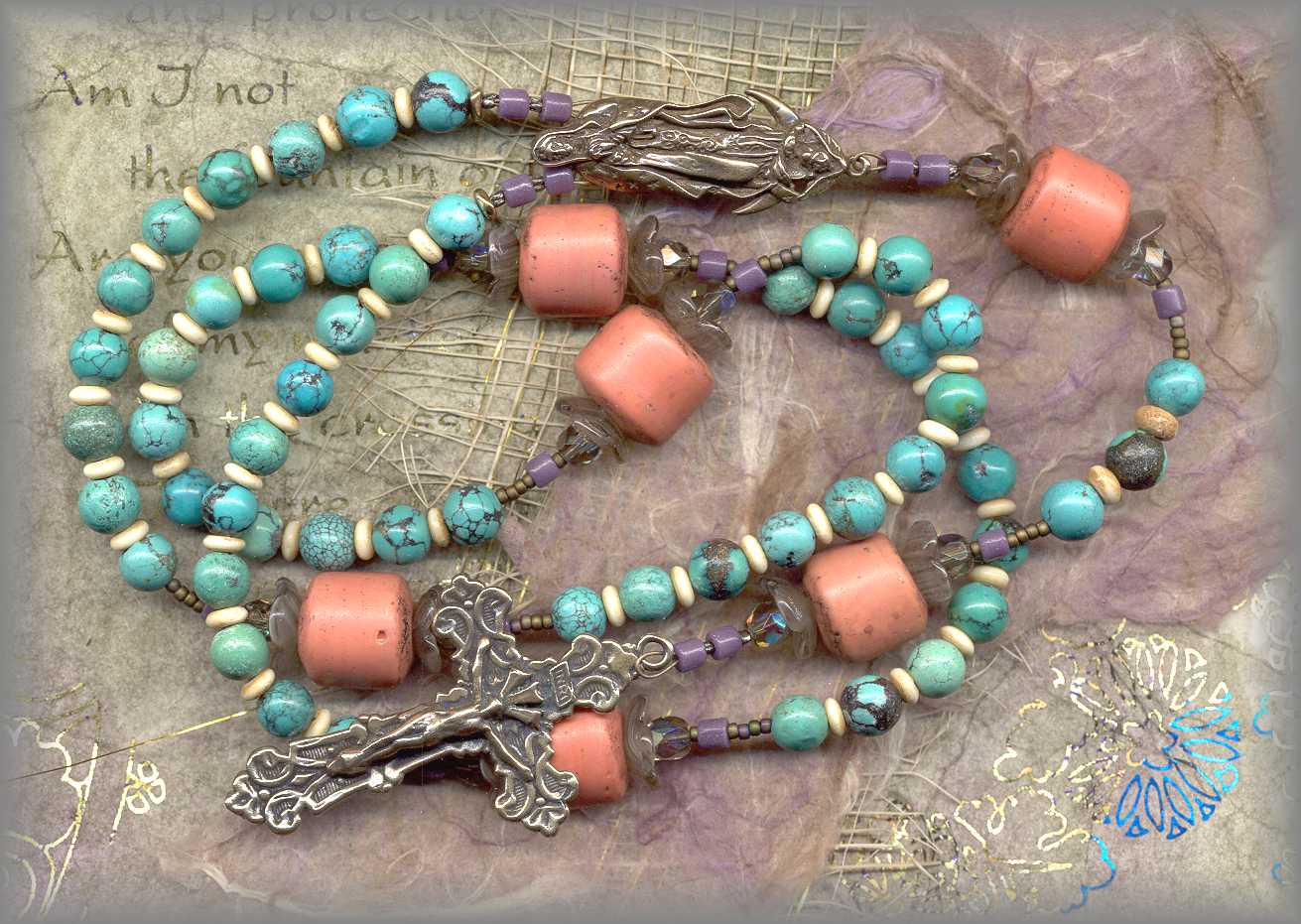ROSARY: full image of turquoise rosary