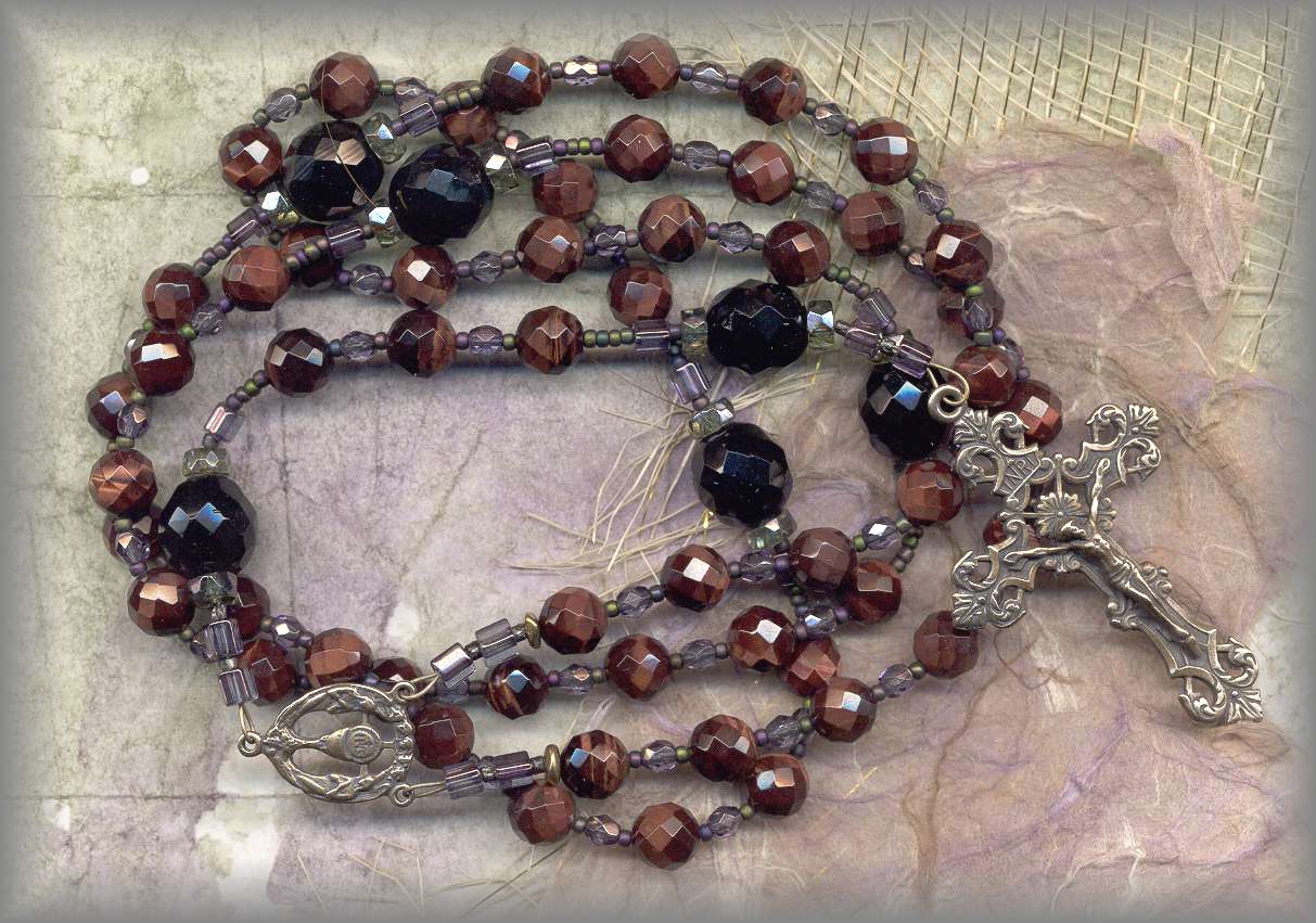 FACETED RED TIGEREYE STONES: click for larger image