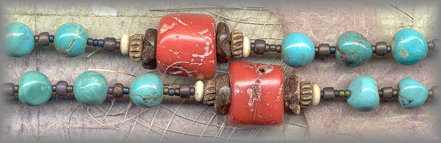 RSDA.2782 - ('Way of the Pilgrim I') - Turquoise / Coral