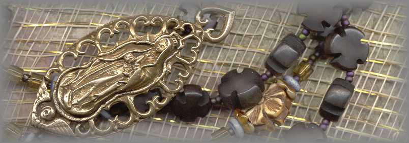 GUADALUPE MEDAL: Hand cast from antique filigree