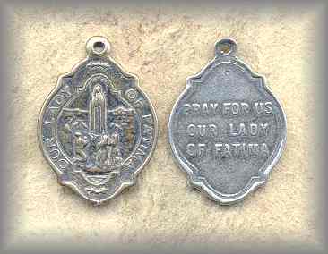FATIMA MEDAL: available in sterling or solid bronze