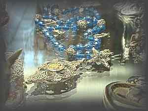 ANTIQUES - Exquisite blue Filigree Rosary